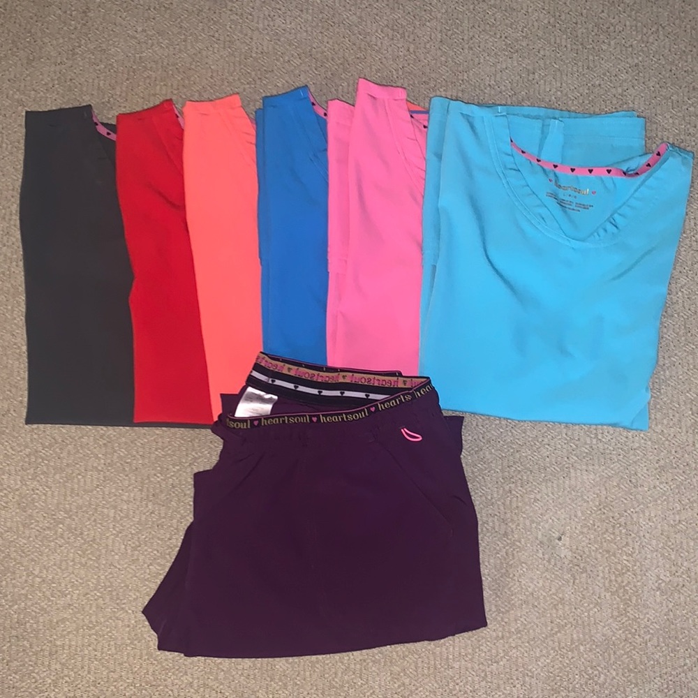 Heart Soul Lot of 7 set of scrubs.